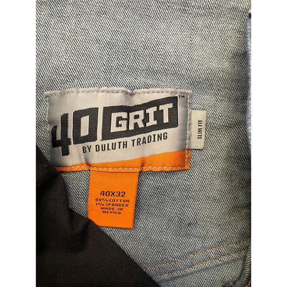 40 Grit By Duluth Trading‎ Slim Fit Men’s Blue Jeans 40x31 Stretch - Picture 4 of 9